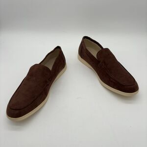 Old Money Suede Slip-On Loafers in Dark Brown